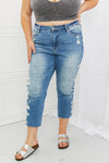 PLUS/REG Judy Blue Laila Straight Leg Distressed Jeans
