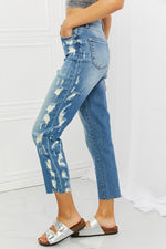PLUS/REG Judy Blue Laila Straight Leg Distressed Jeans